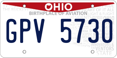 OH license plate GPV5730
