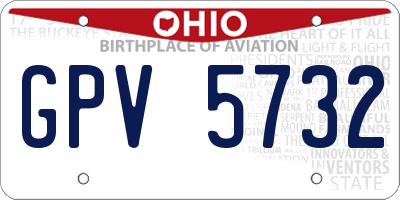 OH license plate GPV5732