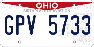 OH license plate GPV5733