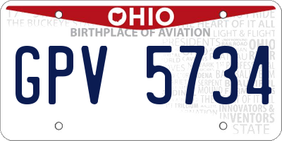 OH license plate GPV5734