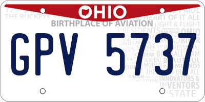 OH license plate GPV5737