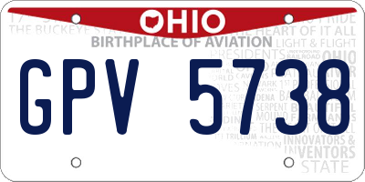 OH license plate GPV5738