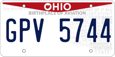 OH license plate GPV5744