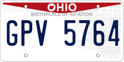 OH license plate GPV5764