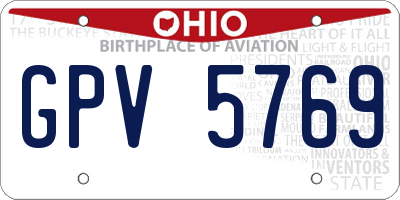 OH license plate GPV5769