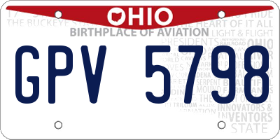 OH license plate GPV5798