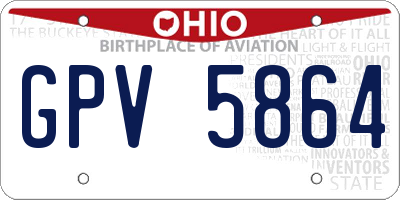 OH license plate GPV5864