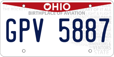 OH license plate GPV5887