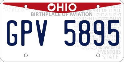 OH license plate GPV5895