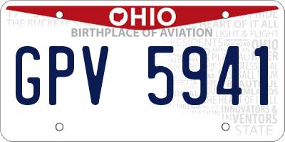 OH license plate GPV5941
