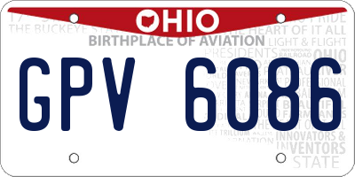 OH license plate GPV6086