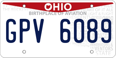 OH license plate GPV6089