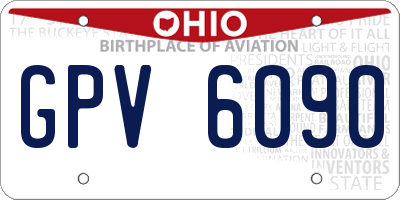 OH license plate GPV6090