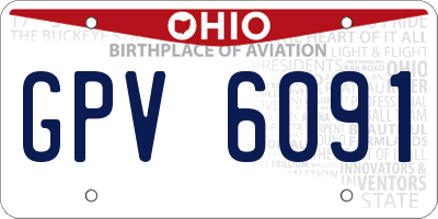 OH license plate GPV6091