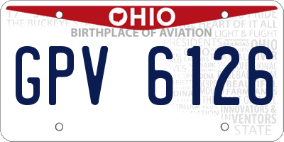 OH license plate GPV6126