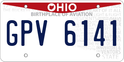 OH license plate GPV6141