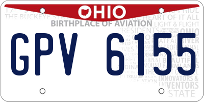 OH license plate GPV6155