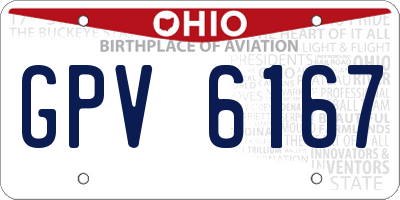 OH license plate GPV6167