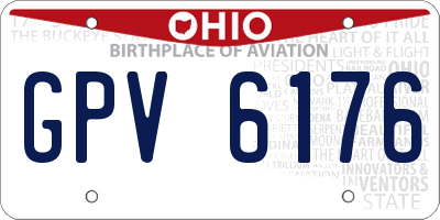 OH license plate GPV6176