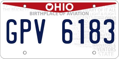 OH license plate GPV6183