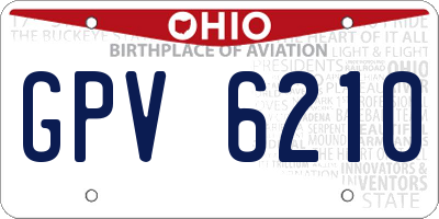 OH license plate GPV6210