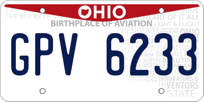 OH license plate GPV6233
