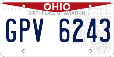 OH license plate GPV6243