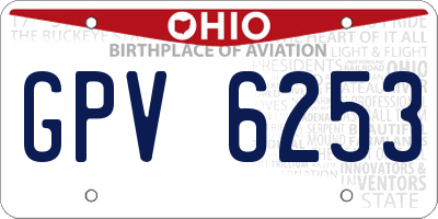 OH license plate GPV6253