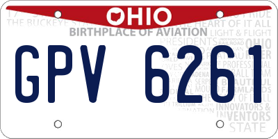 OH license plate GPV6261