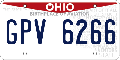 OH license plate GPV6266