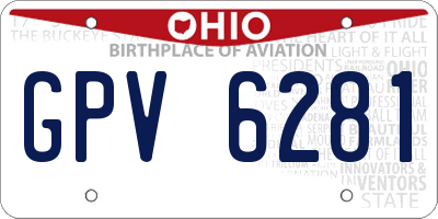OH license plate GPV6281