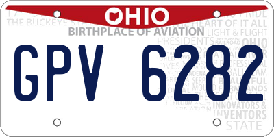 OH license plate GPV6282
