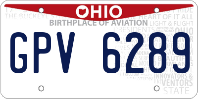OH license plate GPV6289