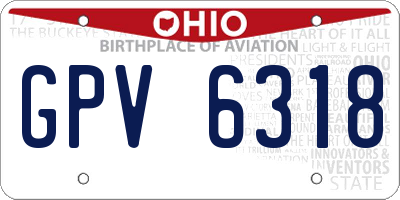 OH license plate GPV6318