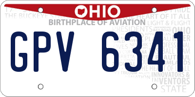 OH license plate GPV6341