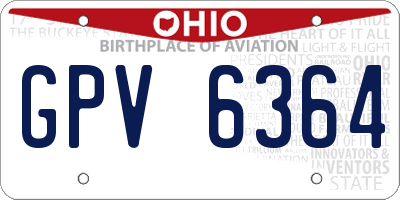OH license plate GPV6364