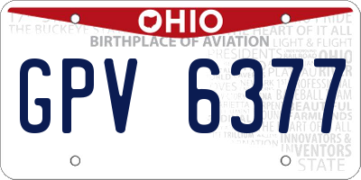 OH license plate GPV6377