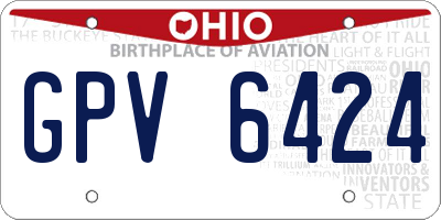 OH license plate GPV6424