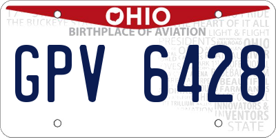 OH license plate GPV6428