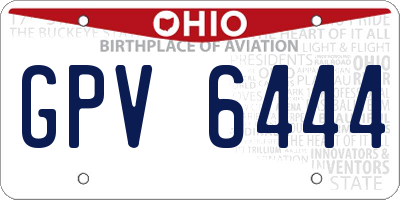 OH license plate GPV6444