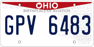 OH license plate GPV6483