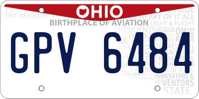 OH license plate GPV6484