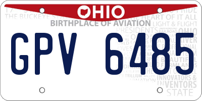 OH license plate GPV6485