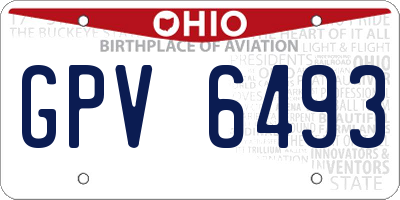 OH license plate GPV6493