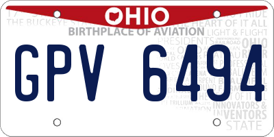OH license plate GPV6494