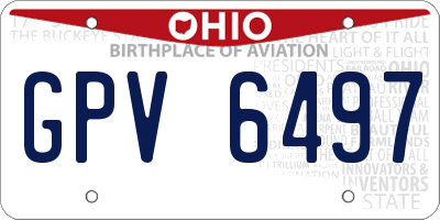 OH license plate GPV6497