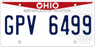 OH license plate GPV6499