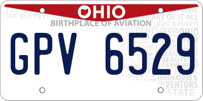 OH license plate GPV6529
