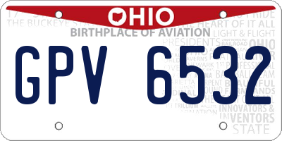 OH license plate GPV6532