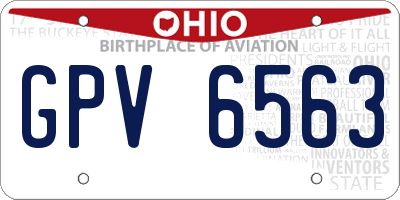 OH license plate GPV6563